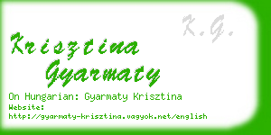 krisztina gyarmaty business card